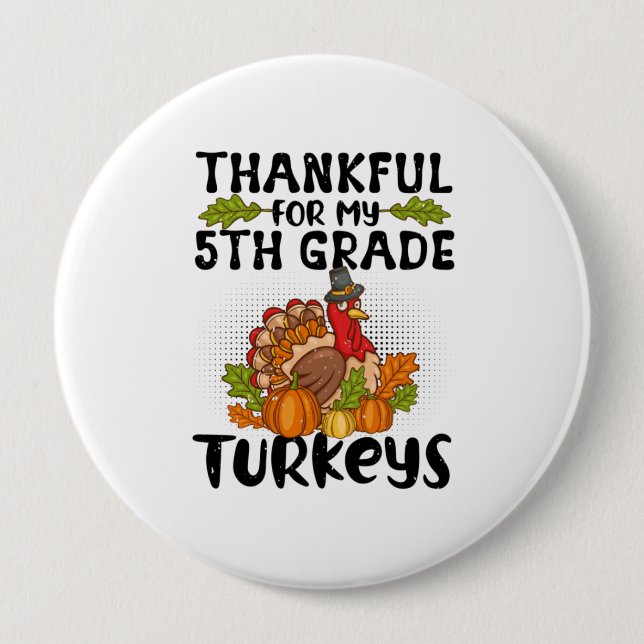 Badge Rond 10 Cm Thanksgiving (Devant)