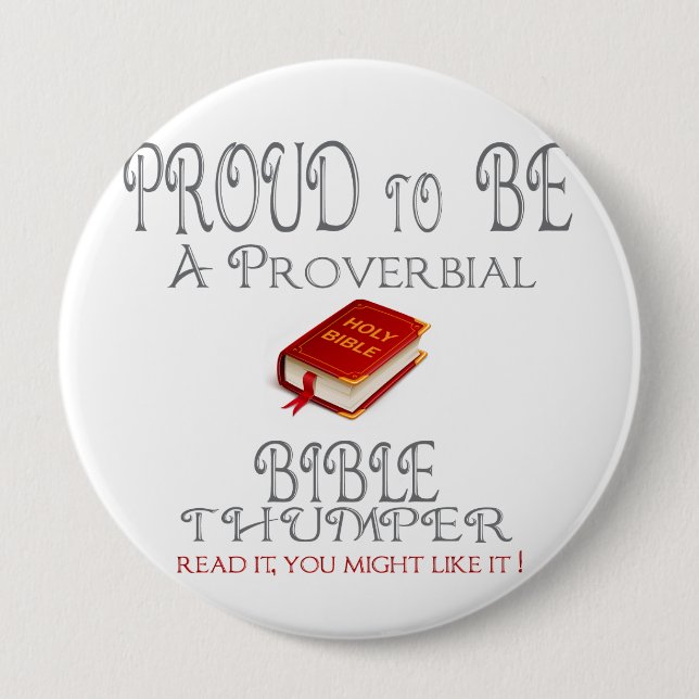 Badge Rond 10 Cm Thumper biblique proverbiale (Devant)