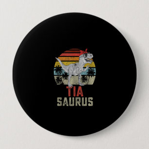 Badge Rond 10 Cm Tiasaurus T Rex Dinosaur Famille Correspondant