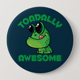 Badge Rond 10 Cm Toad de Cartoon Joyeux