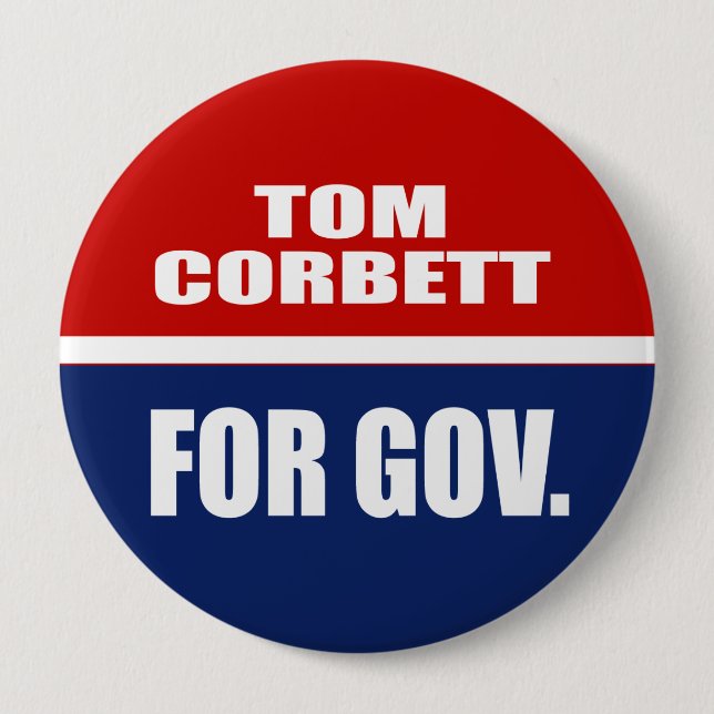 BADGE ROND 10 CM TOM CORBETT, GOUVERNEUR (Devant)