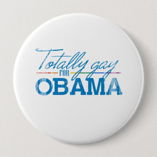 Badge Rond 10 Cm Totalement gai pour Obama Faded.png