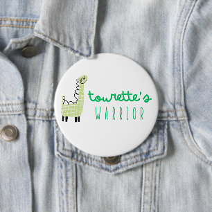 Badge Rond 10 Cm tourette's guerrier sensibilisation mignon Bouton