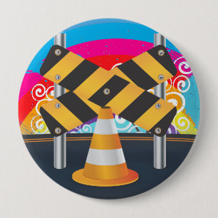 Badge Rond 10 Cm Travaux Routiers