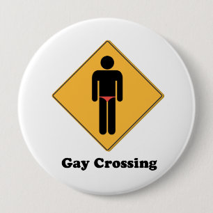 Badge Rond 10 Cm Traversée Gay