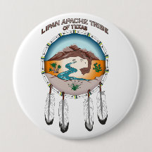 Tribu de Lipan Apache du Texas bouton rond de 4