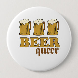 Badge Rond 10 Cm Trois Bières Queer