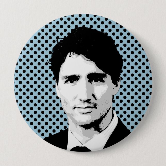 Badge Rond 10 Cm Trudeau (Devant)