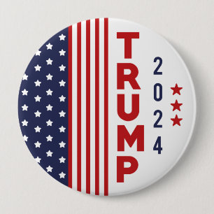 Badge Rond 10 Cm Trump 2024