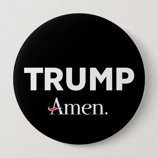 Badge Rond 10 Cm Trump Amen (Devant)