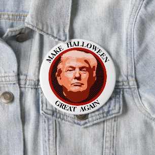 Badge Rond 10 Cm Trump amusant rend Halloween super