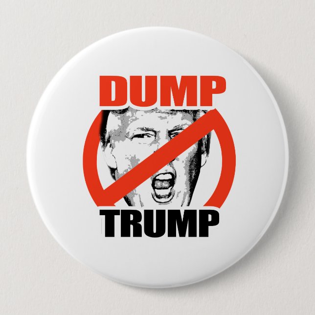 Badge Rond 10 Cm Trump - Anti-Trump (Devant)