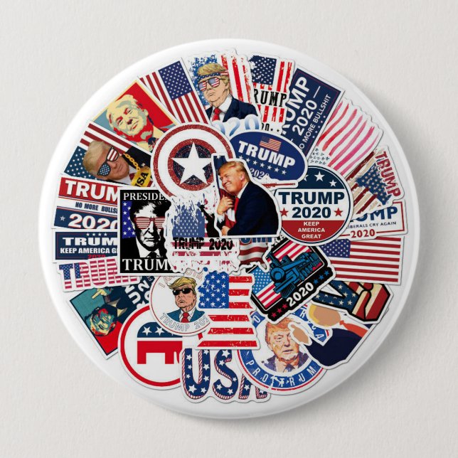 Badge Rond 10 Cm Trump pour le collage du président 2020 (Devant)