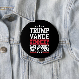 Badge Rond 10 Cm Trump Vance Kennedy : Reprenez l'Amérique