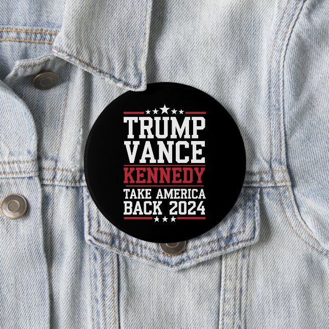 Badge Rond 10 Cm Trump Vance Kennedy : Reprenez l'Amérique (En situation)