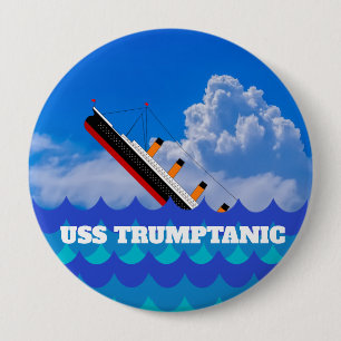 Badge Rond 10 Cm Trumptanique en train de couler