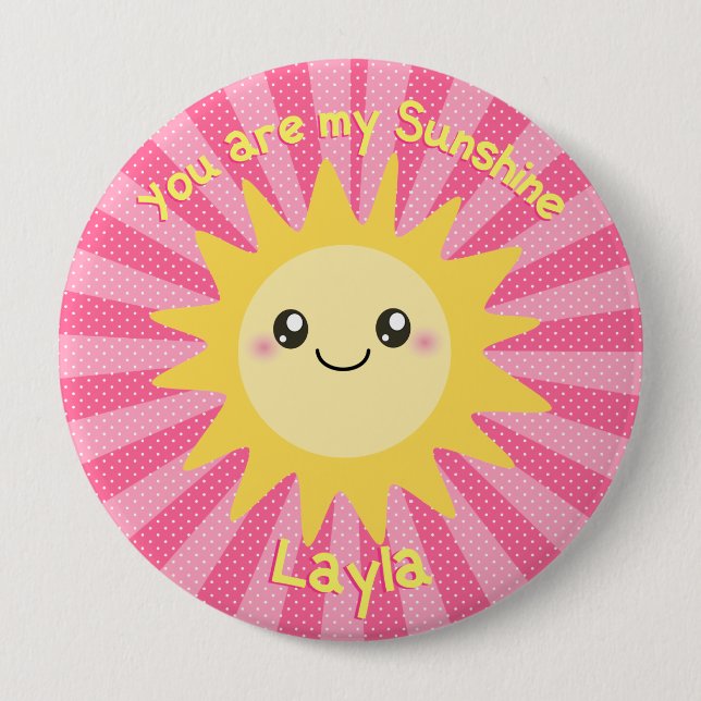 Badge Rond 10 Cm Tu es mon soleil mignon (Devant)