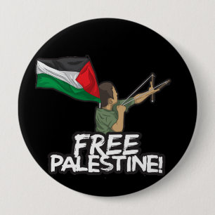 Badge Rond 10 Cm Un enfant-drapeau du Résister Palestinien Liberté