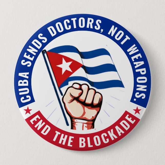 Badge Rond 10 Cm Unblock Cuba (Devant)