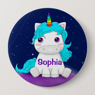 Badge Rond 10 Cm Unicorn