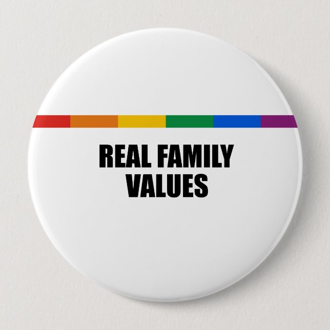 Badge Rond 10 Cm Valeurs familiales réelles (Devant)