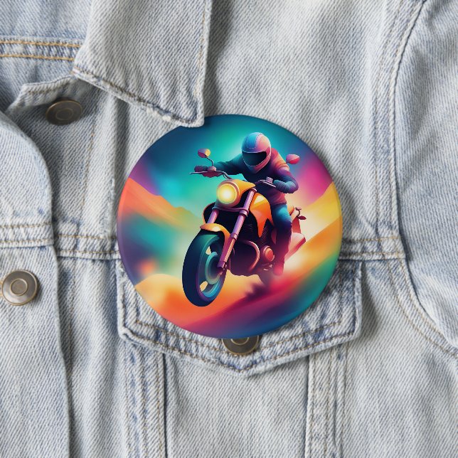 Badge Rond 10 Cm vélo (En situation)