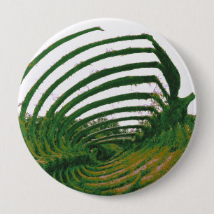 Badge Rond 10 Cm Vert de tatouage de baleine