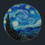 Badge Rond 10 Cm Vincent van Gogh, Starry Night<br><div class="desc">Starry Night,  célèbre peinture de Vincent van Gogh</div>