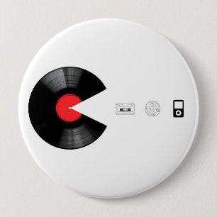 Badge Rond 10 Cm VINYL VILLAIN manger TOUT