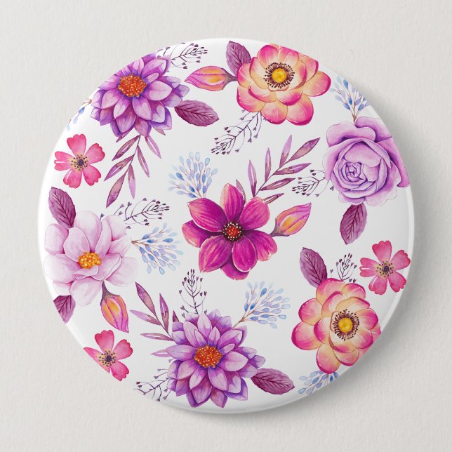 Badge Rond 10 Cm Violet rose (Devant)