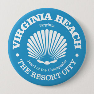 Badge Rond 10 Cm Virginia Beach (coquillage)
