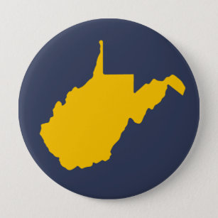 Badge Rond 10 Cm Virginie-Occidentale