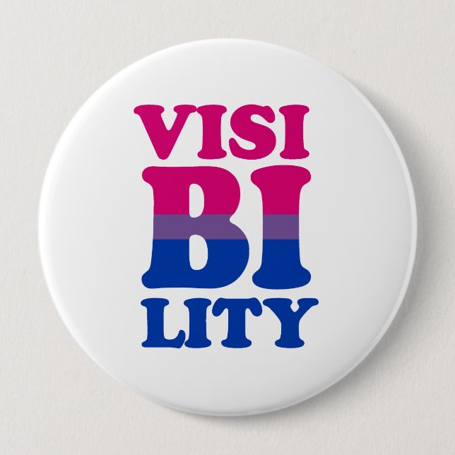 Badge Rond 10 Cm Visibilité bisexuelle (Devant)