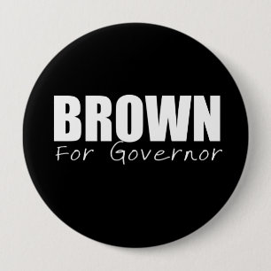 Badge Rond 10 Cm Vitesse BROWN d'élection de JERRY