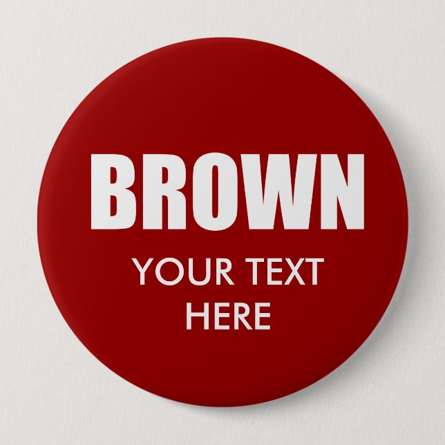 Badge Rond 10 Cm Vitesse BROWN d'élection de JERRY (Devant)