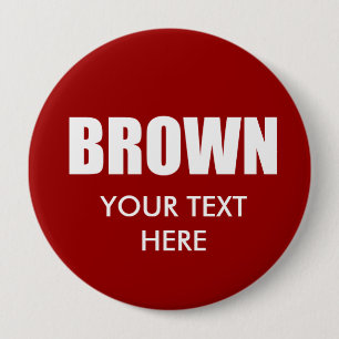 Badge Rond 10 Cm Vitesse BROWN d'élection de JERRY