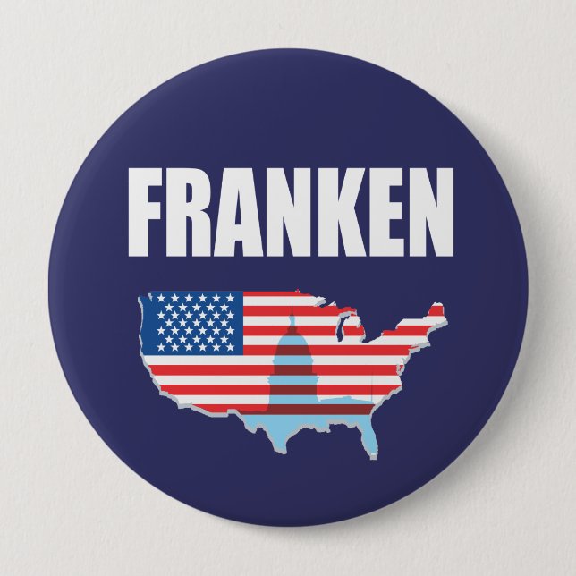 Badge Rond 10 Cm Vitesse d'élection d'AL FRANKEN (Devant)