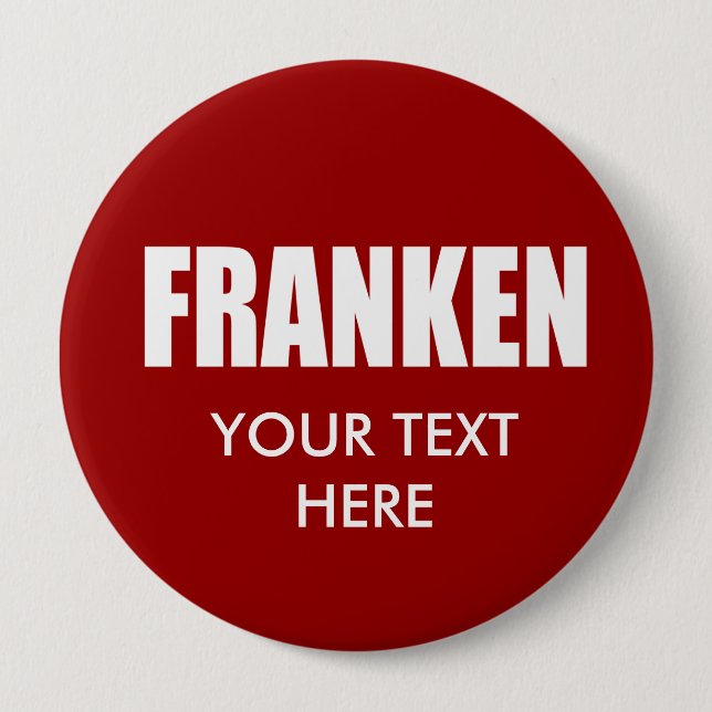 Badge Rond 10 Cm Vitesse d'élection d'AL FRANKEN (Devant)