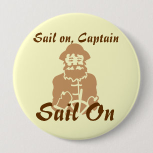 Badge Rond 10 Cm Voile sur le jaune et le brun