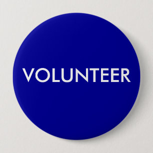BADGE ROND 10 CM VOLONTAIRE