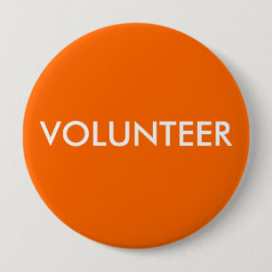 BADGE ROND 10 CM VOLONTAIRE