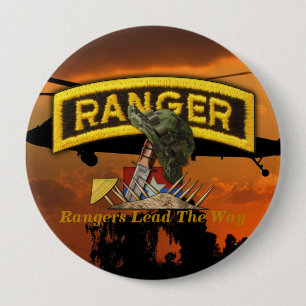 Badge Rond 10 Cm Vols d'anciens combattants Rangers aéroportés LRRP