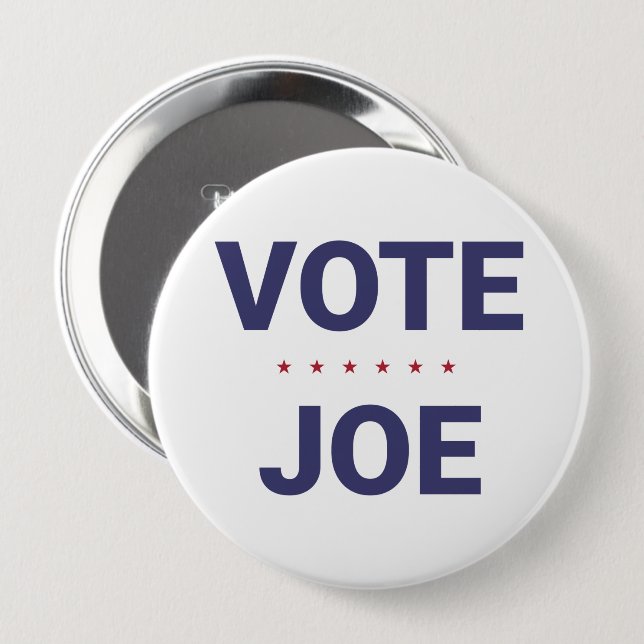 Badge Rond 10 Cm Vote Joe (élection américaine de 2020, Démocrates) (Devant & derrière)