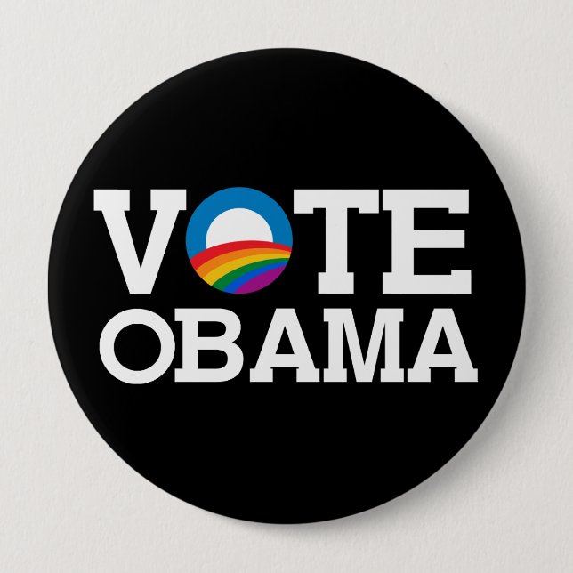 BADGE ROND 10 CM VOTE OBAMA (Devant)