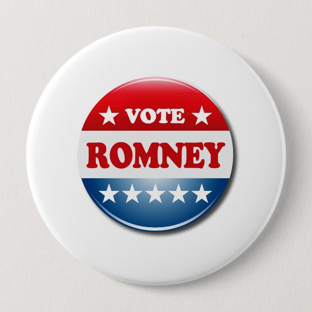 BADGE ROND 10 CM VOTE ROMNEY (Devant)