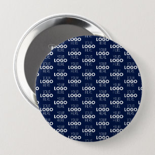 Badge Rond 10 Cm Votre Motif de répétition de logo ou d'image   Ble