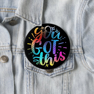 Badge Rond 10 Cm Vous y êtes étoiles et couleurs inspirantes 