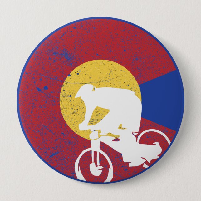 Badge Rond 10 Cm VTT Colorado (Devant)