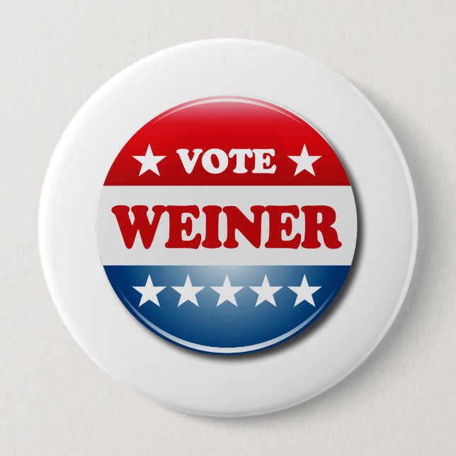BADGE ROND 10 CM WEINER DE VOTE (Devant)