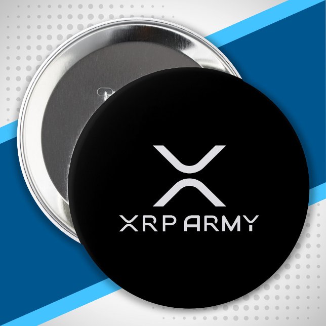 Badge Rond 10 Cm XRP Army Quote Hodl Crypto Cryptocurrency Meme (Créateur téléchargé)